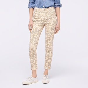 NWT J.Crew Highest-Rise Toothpick Leopard Jean 29